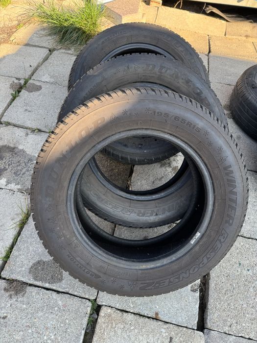 2019: Opony zimowe Dunlop plus letnia Bridgestone- wszystkie 195/65R15