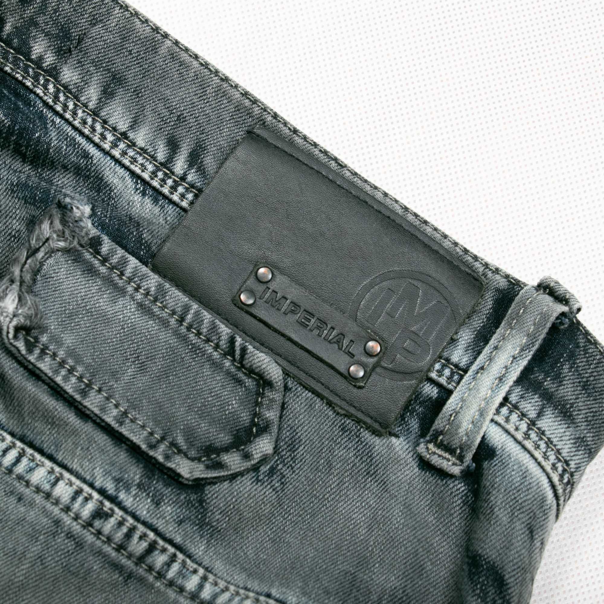 Imperial spodnie jeansowe 48eu/M washed denim niski stan