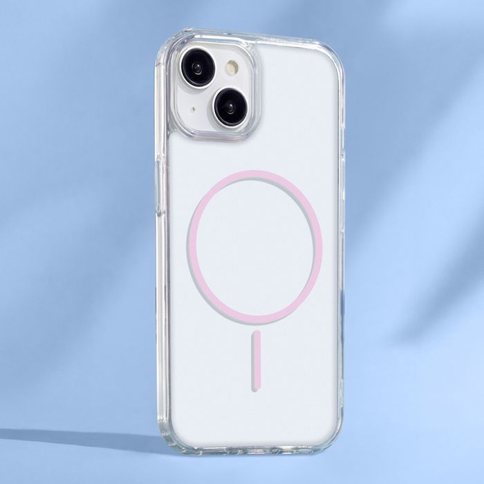 Nakładka Anti Shock Thin Mag do iPhone 17 Pro 6,3" różowa open ring
