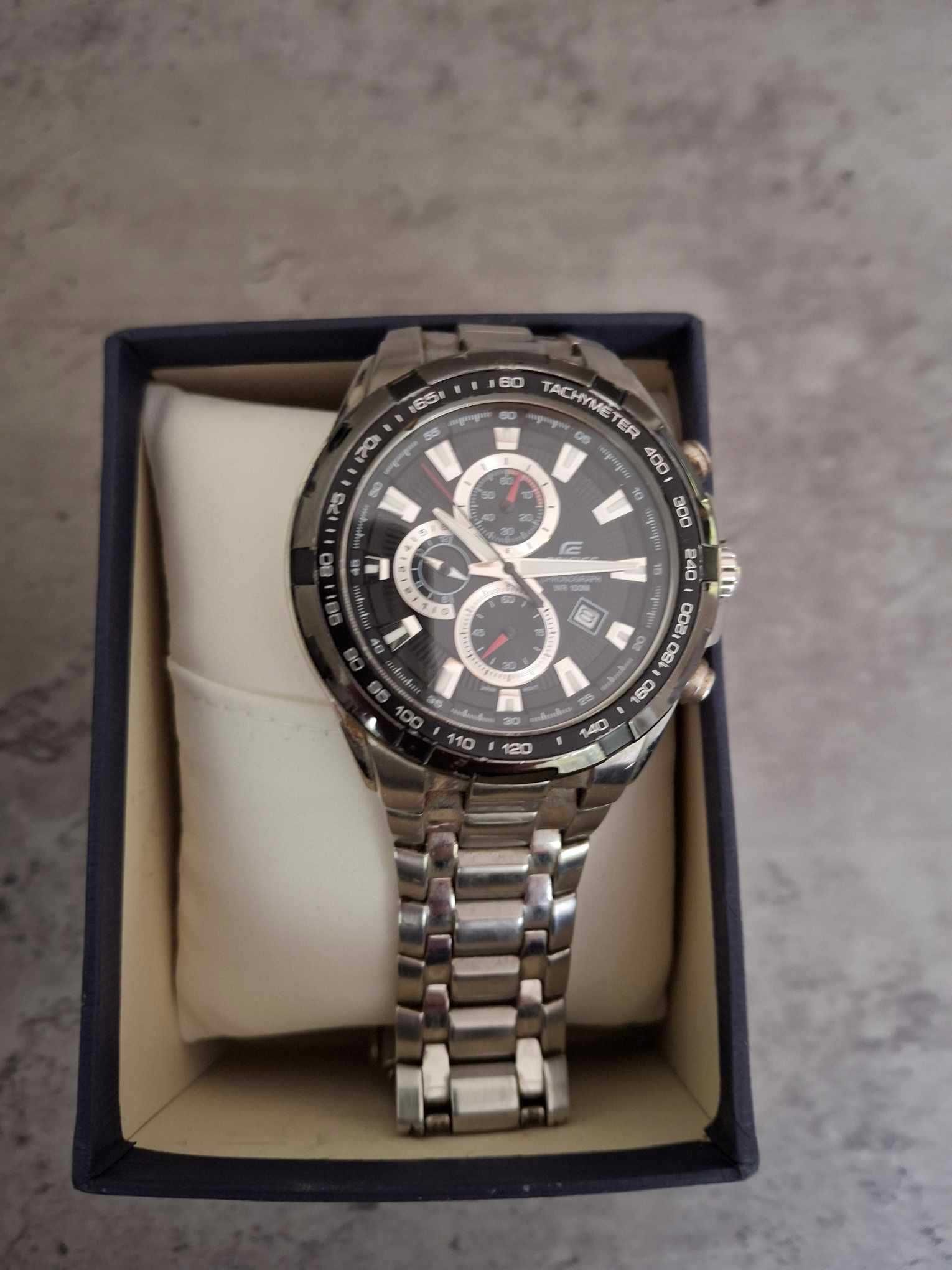 Zegarek Męski CASIO EDIFICE EF-539D-1A Salowy CHRONO z Datą WR100