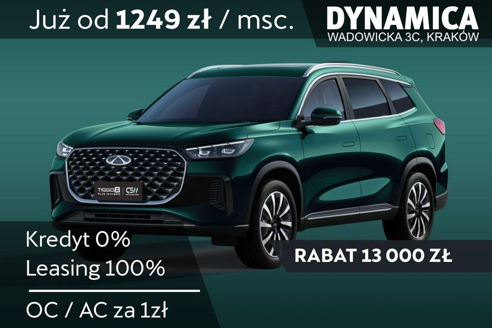 Chery Tiggo 8 ESENTIAL - 279KM - 1.5 T-GDI - Rocznik 2025