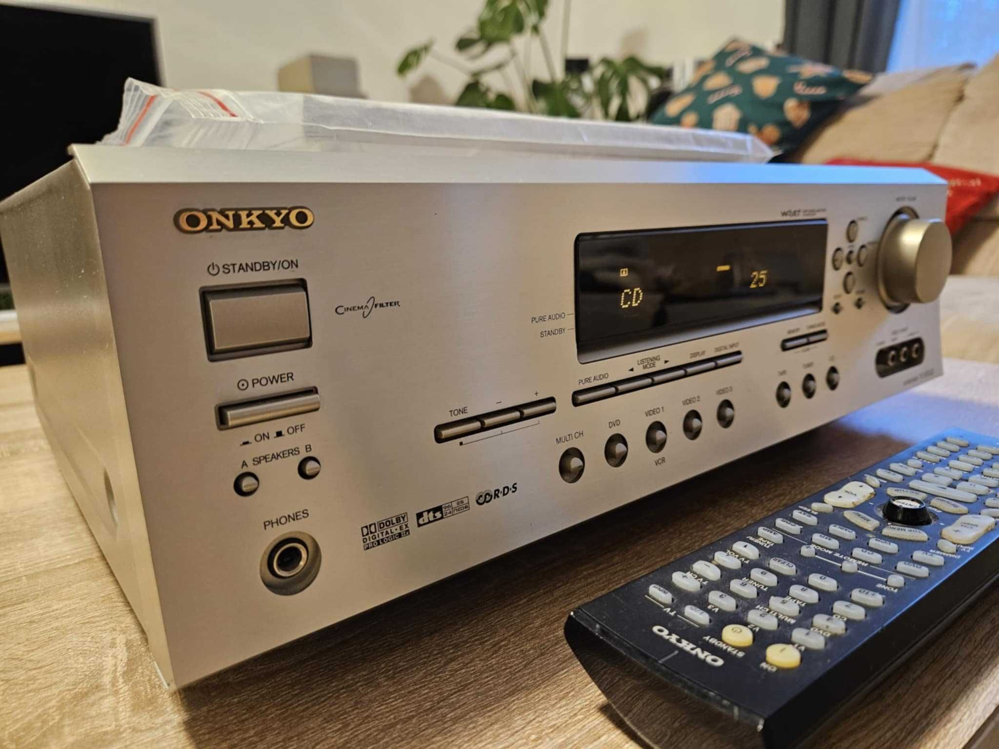 Amplituner Onkyo 6.1 TX-SR502E DTS Dolby Digital ES+ PILOT ORYGINAŁ