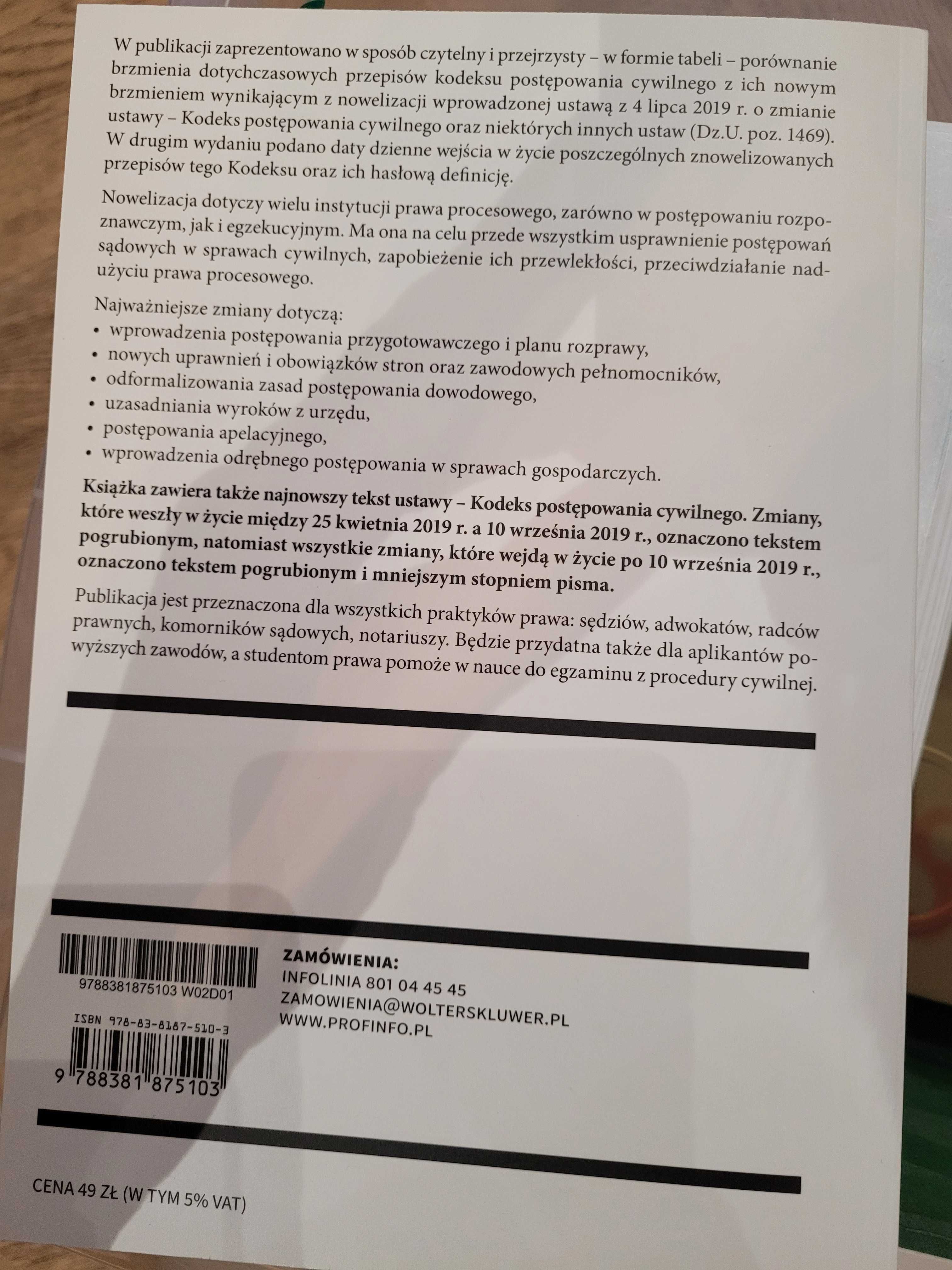 KPC Zestawienie zmian z datami wejścia w życie 2019