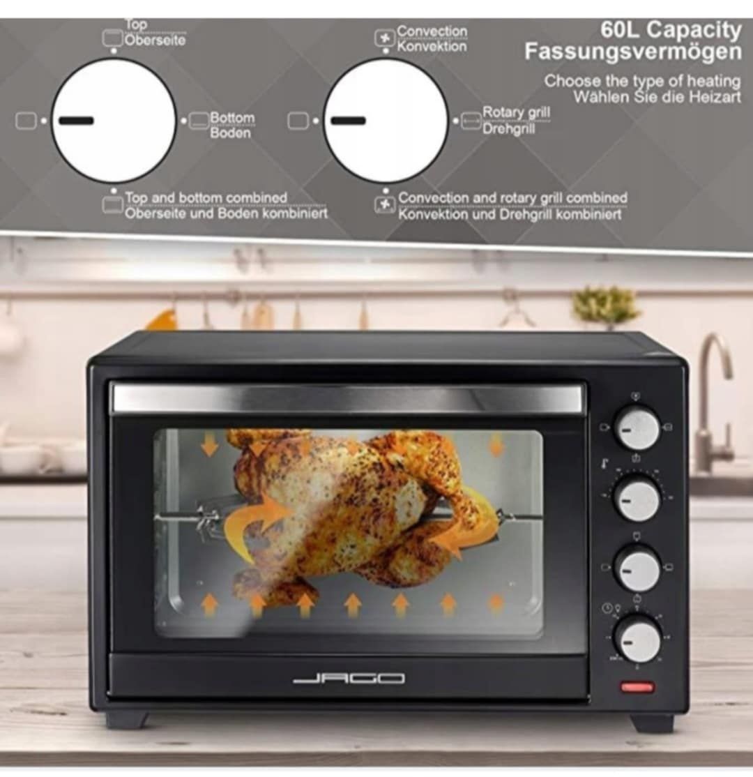 Mini piekarnik z regulowaną temperaturą i grilem