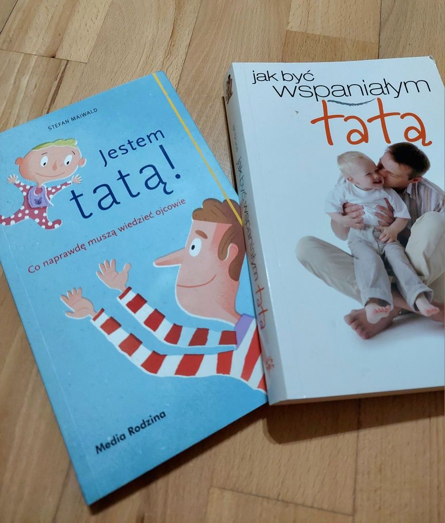 Dwie książki dla tatusiów ojców rodziców o niemowlaka ojcostwo