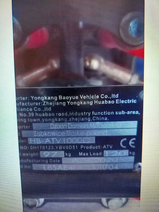 Quad dla dzieci. Hammer N7 48v 1000w