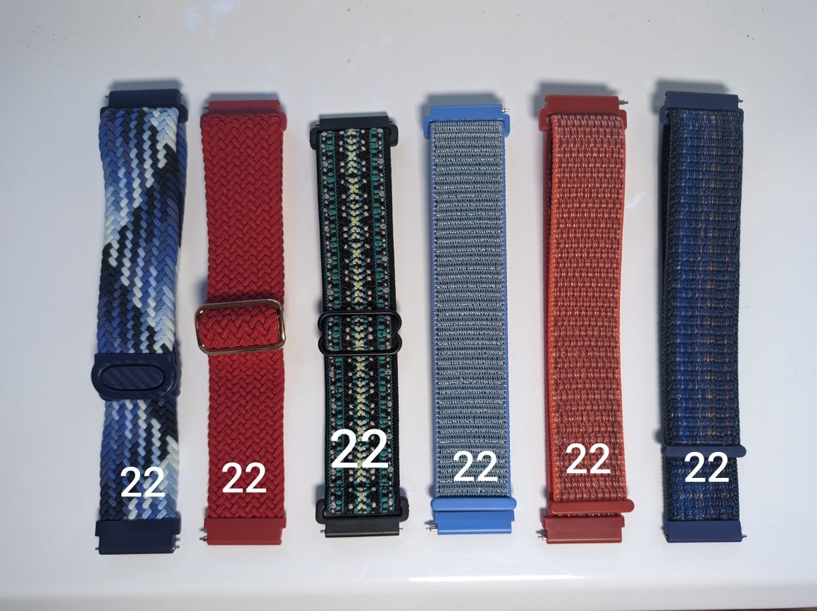 Ремінець ризинка, нейлоновий для годинника 22mm
