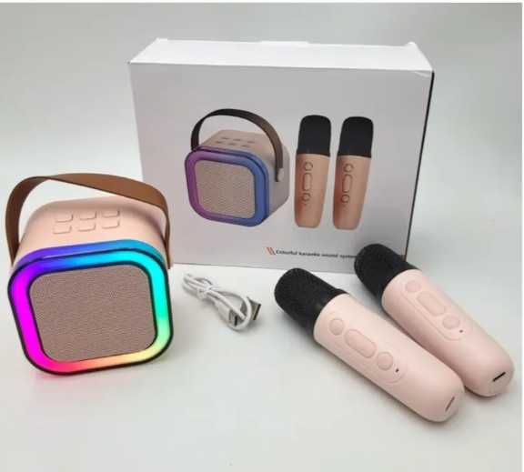Портативна бездротова колонка з караоке 2 мікрофона