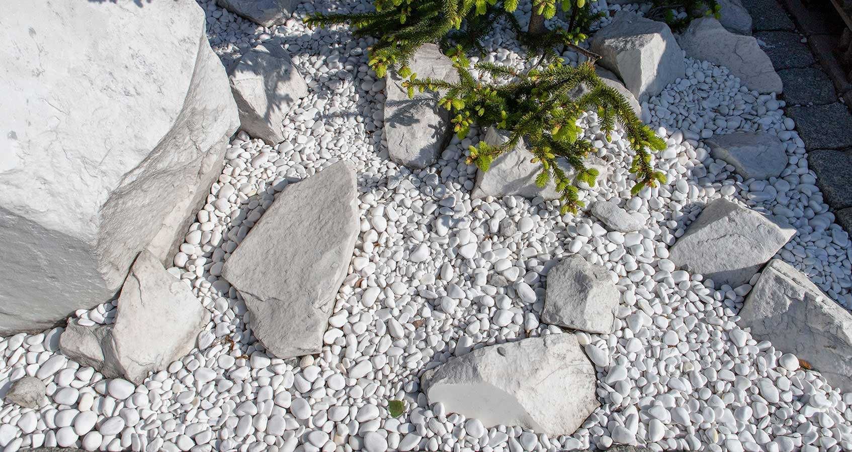 Kamienie ozdobne biały otoczak White Angel | 1000 kg | Dostawa !