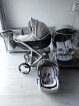 Wozek 3w1 4w1 siwy szary uniwersalny camarelo Avenger r