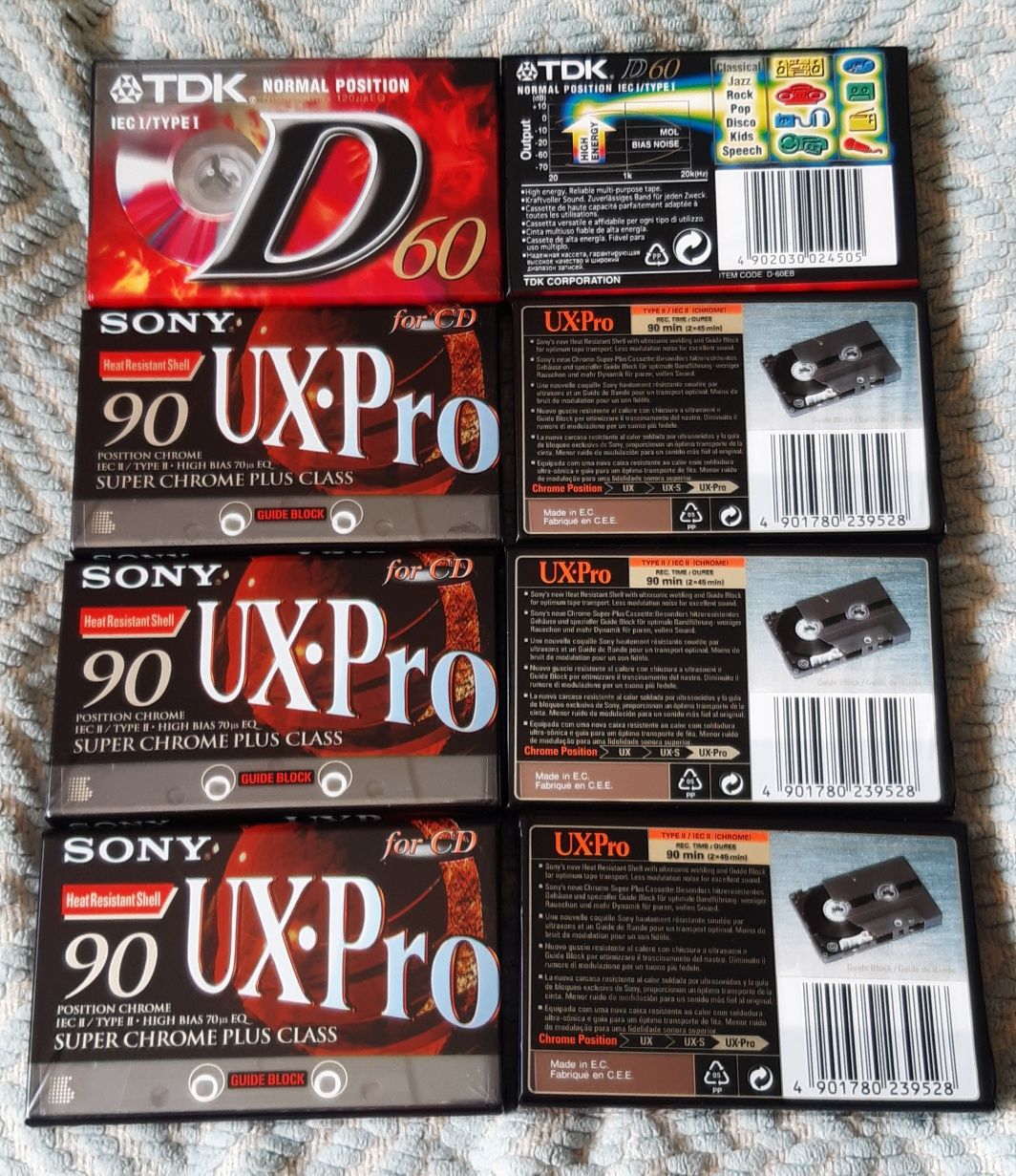 Новые Аудио кассеты Sony ux•pro и Tdk