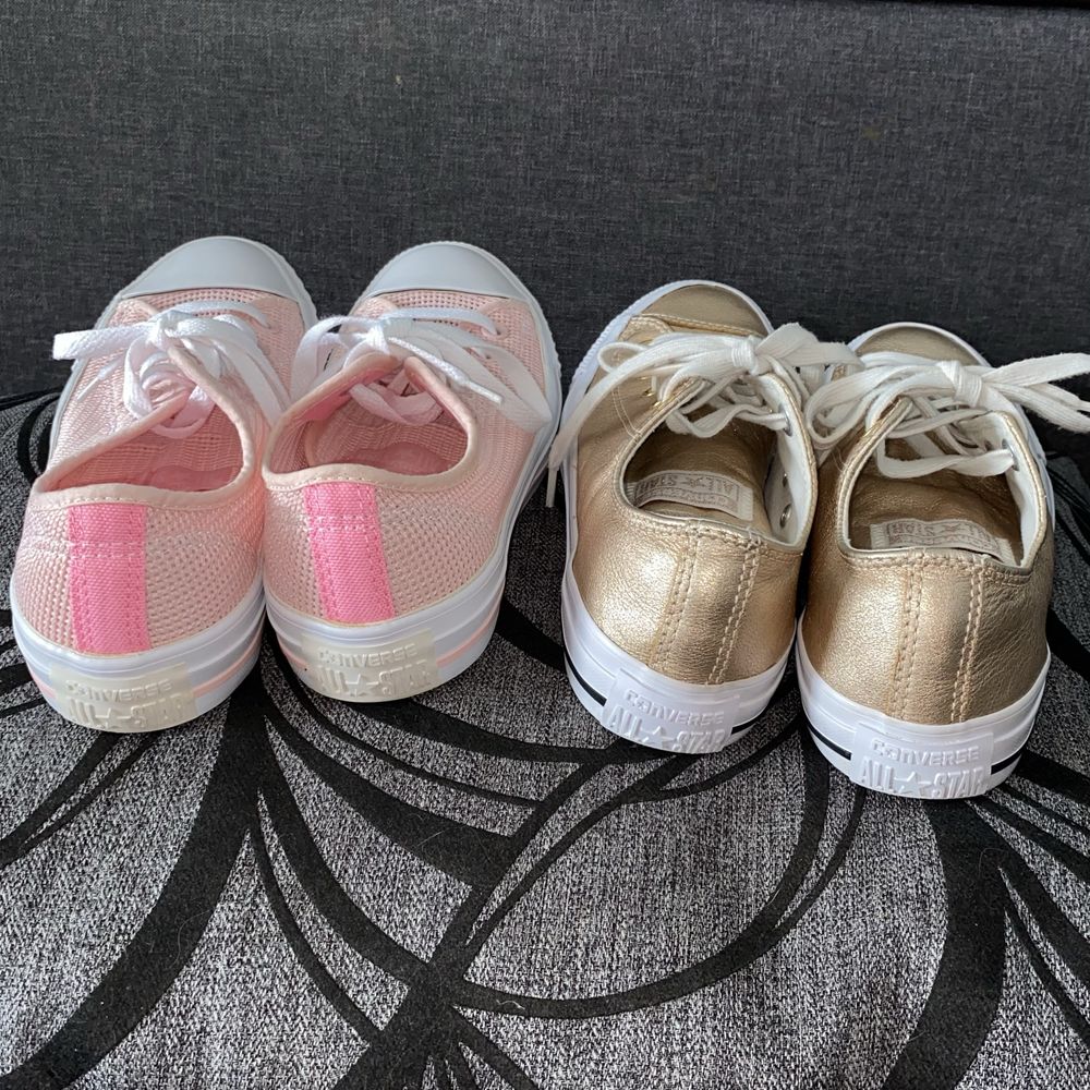 Макосини кеди Converse рожеві р-р 39 та золоті 36,5