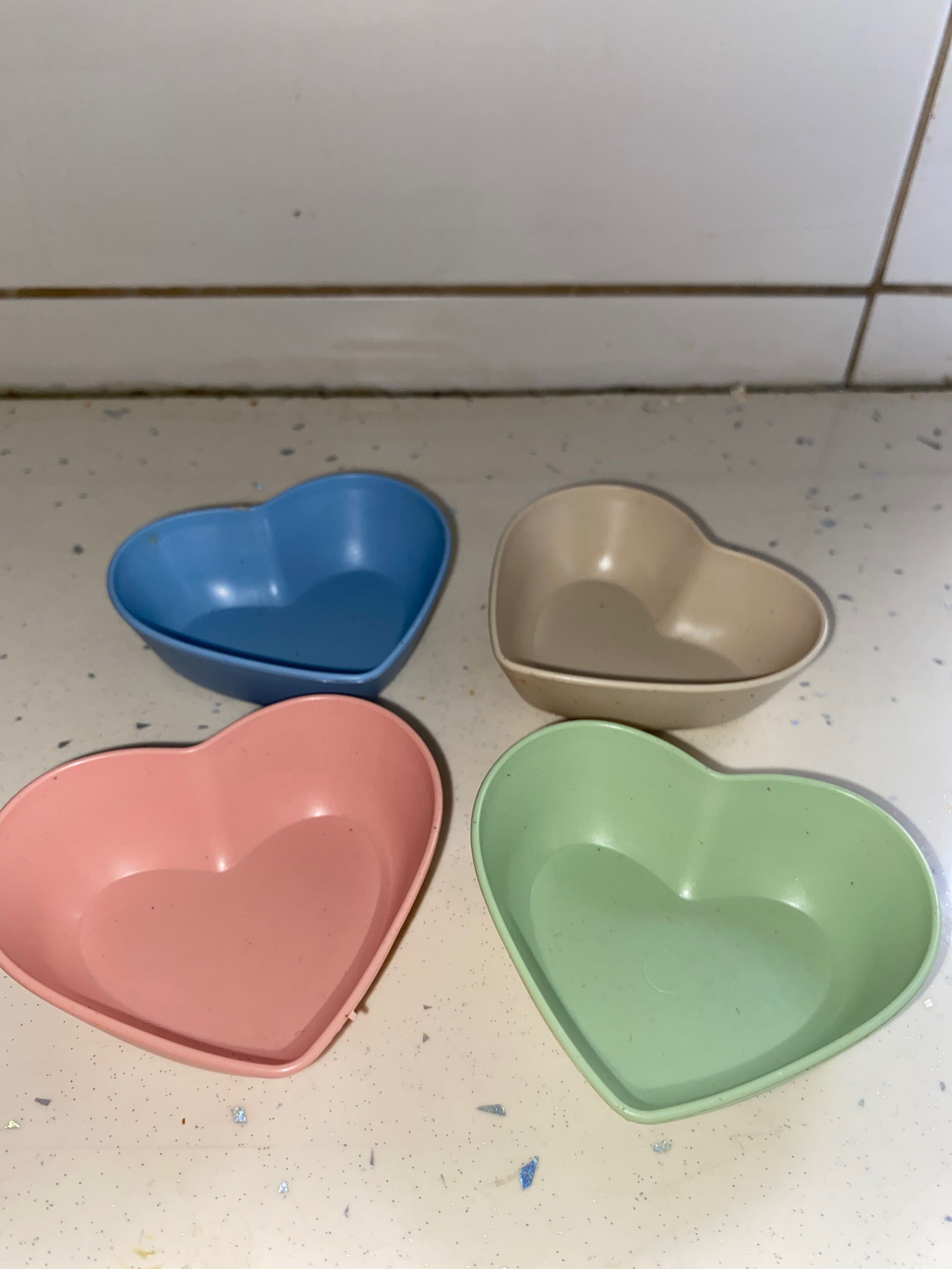 Conjunto de 4 tabuleiros de coração