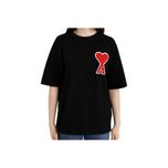 Футболка AMI Paris Ami De Coeur T-Shirt Patch Black Red Heart