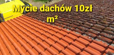 Mycie dachu elewacji kostki brukowej Malowanie dachu elewacji podbitka