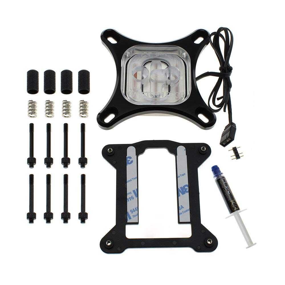 XSPC RayStorm Edge CPU Water Block, Intel, Addessable RGB, Black