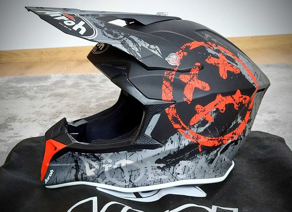 KASK AIROH WRAAP Smile Red Matt M - enduro, cross