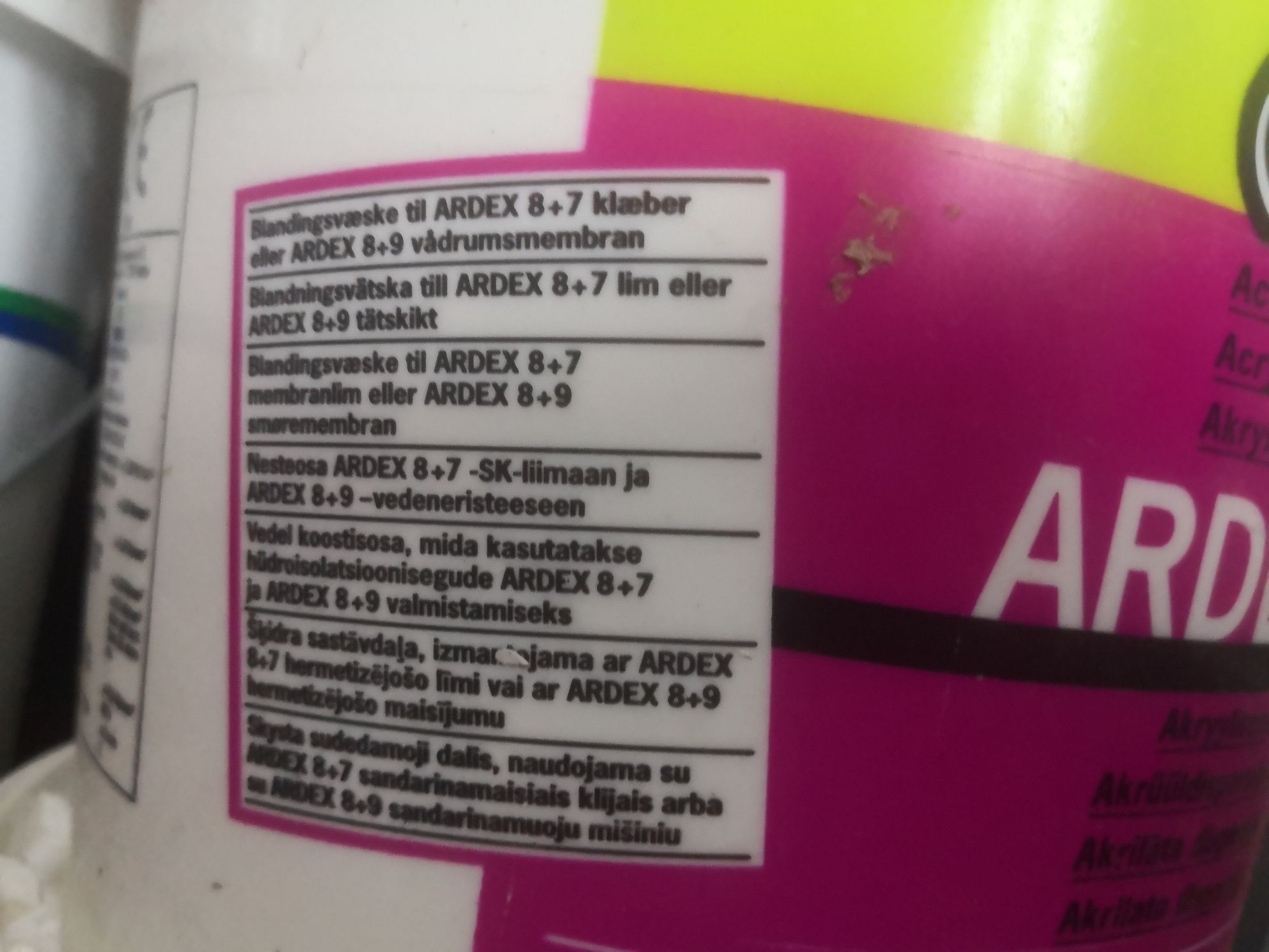 Ardex 7, 8 -5kg masa uszczelniająca Hydroizolacja akrylowy dozownik