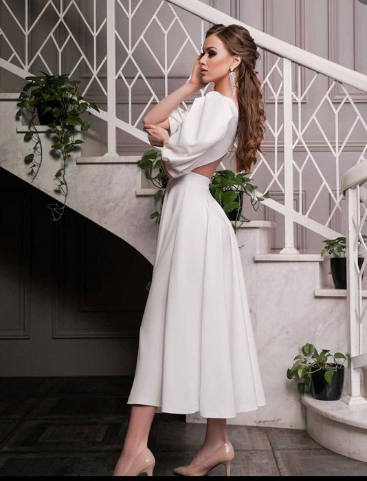 Весільна сукня,святкова сукня, біла сукня на розпис, платье на розпись