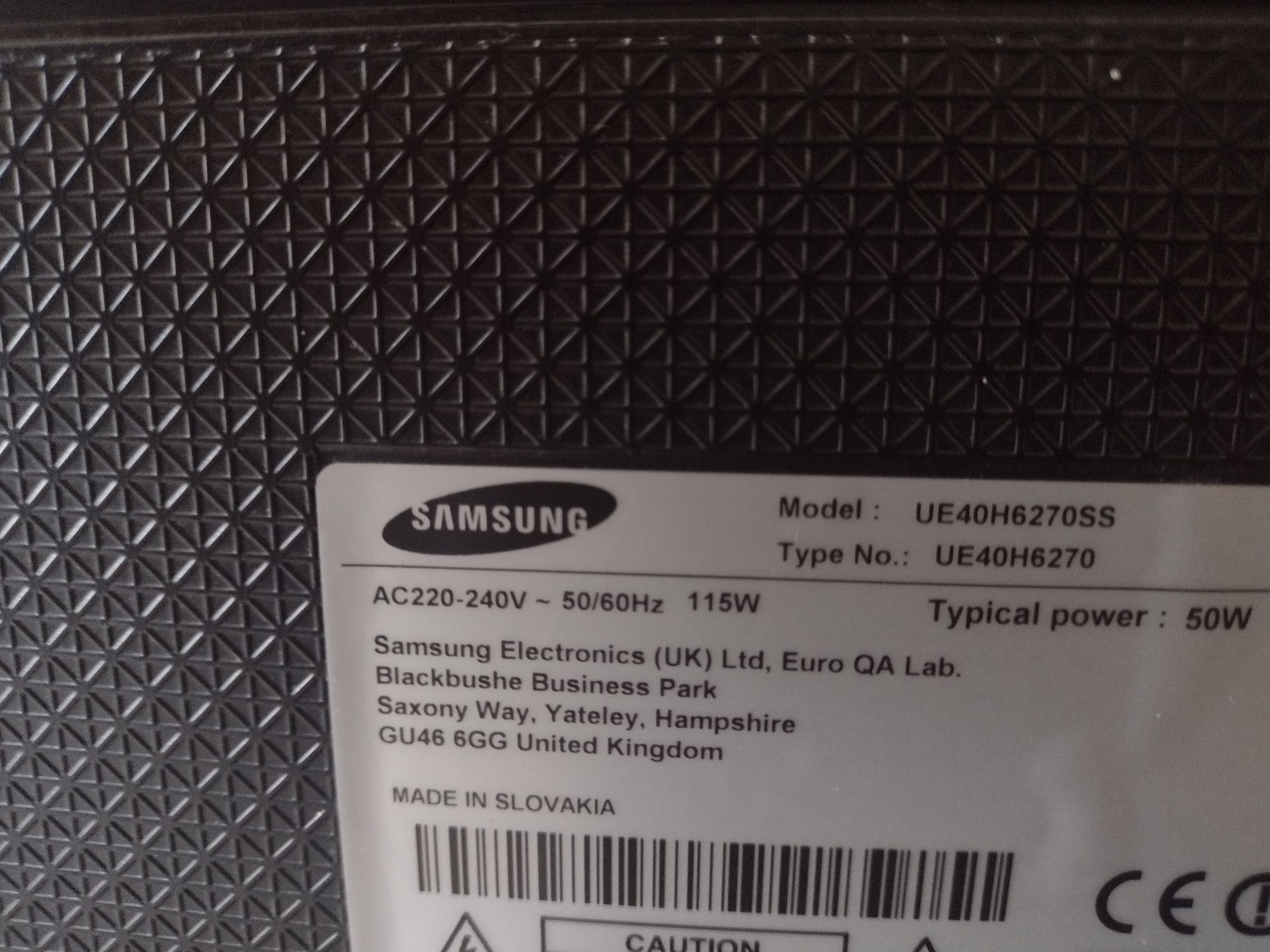 Samsung 40cal Smart TV DVB-T wifi