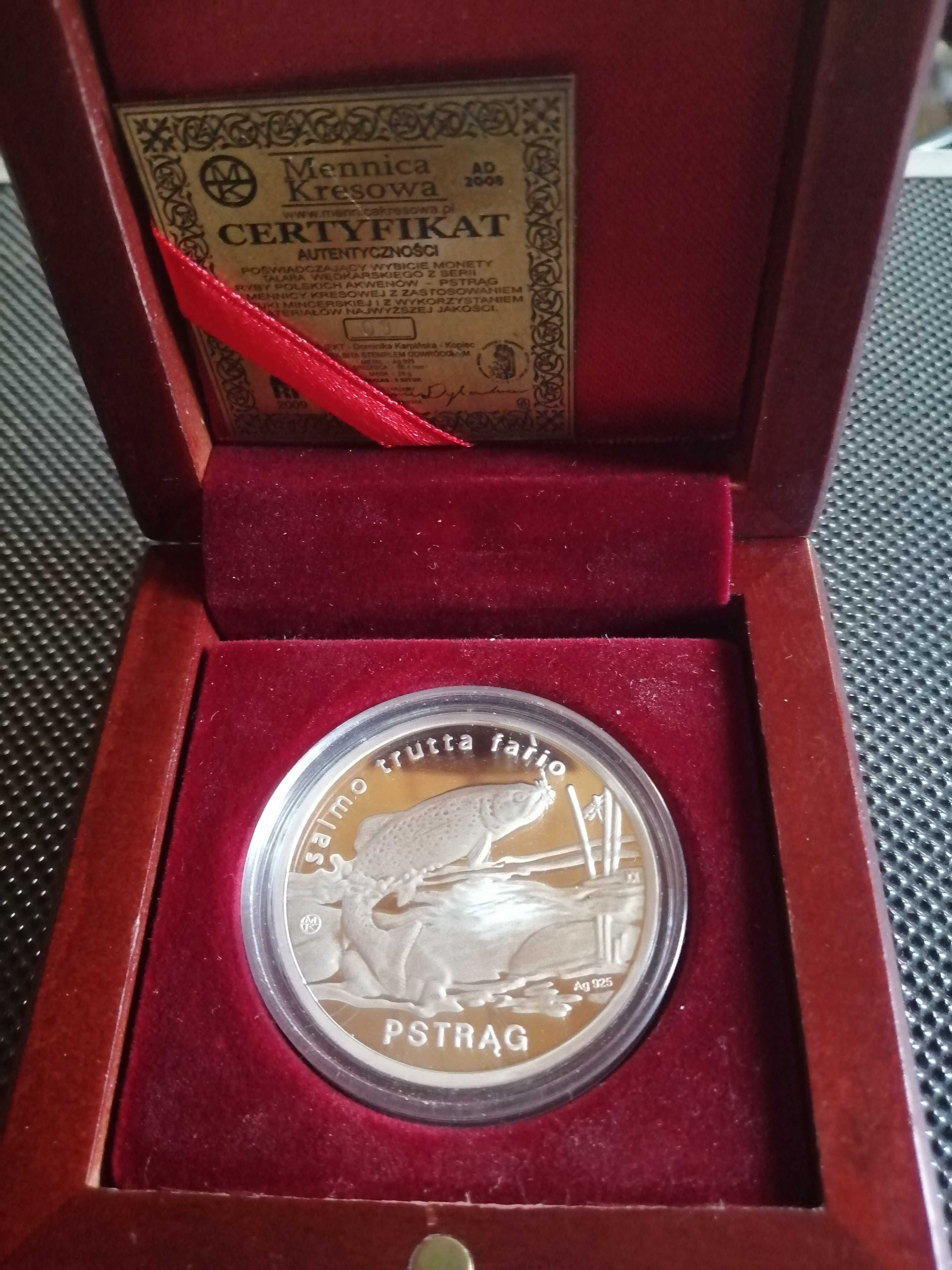 Moneta odwrotka pstrąg rarytas