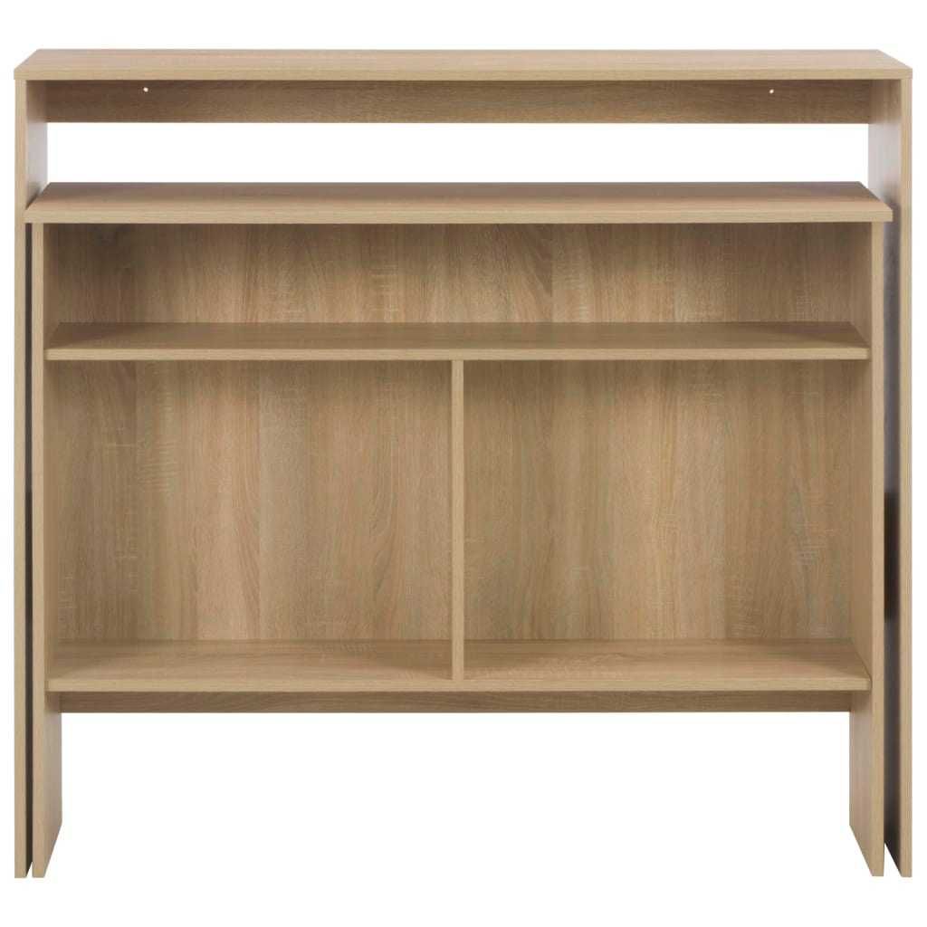 Stół barowy z 2 blatami, dąb, 130 x 40 x 120 cm