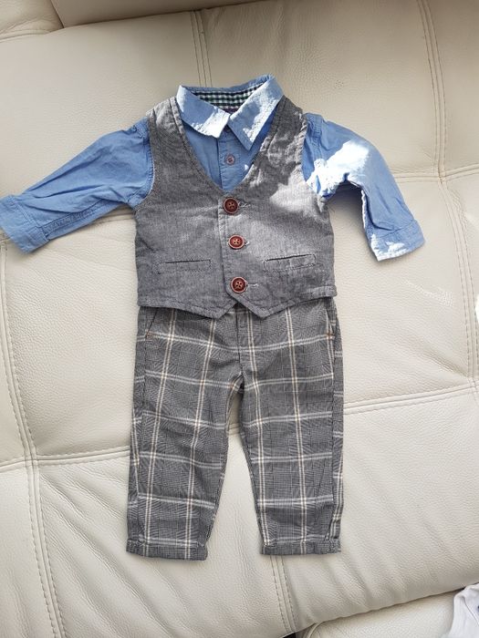 Elegancki komplet  chłopiec chrzest 62 68