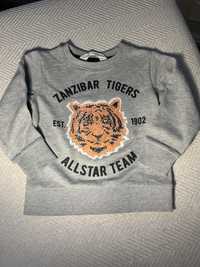 Sweterek z cekinkami, tygrysek zmienia kolory
