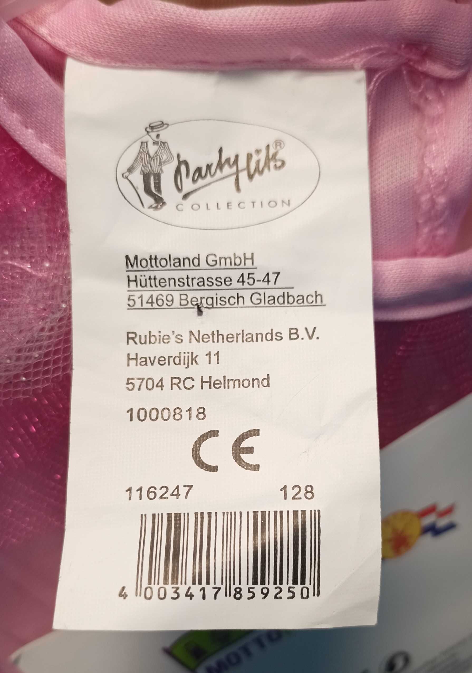 flaming strój Kostium dla dzieci Flaming, rozmiar 128, sukienka różowy