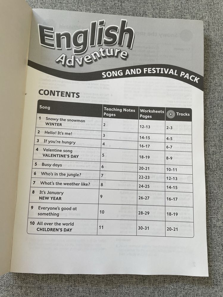 English adventure song and festival pack