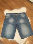 Męskie szorty jeansowe plus size 46 pas max 126- wycierane