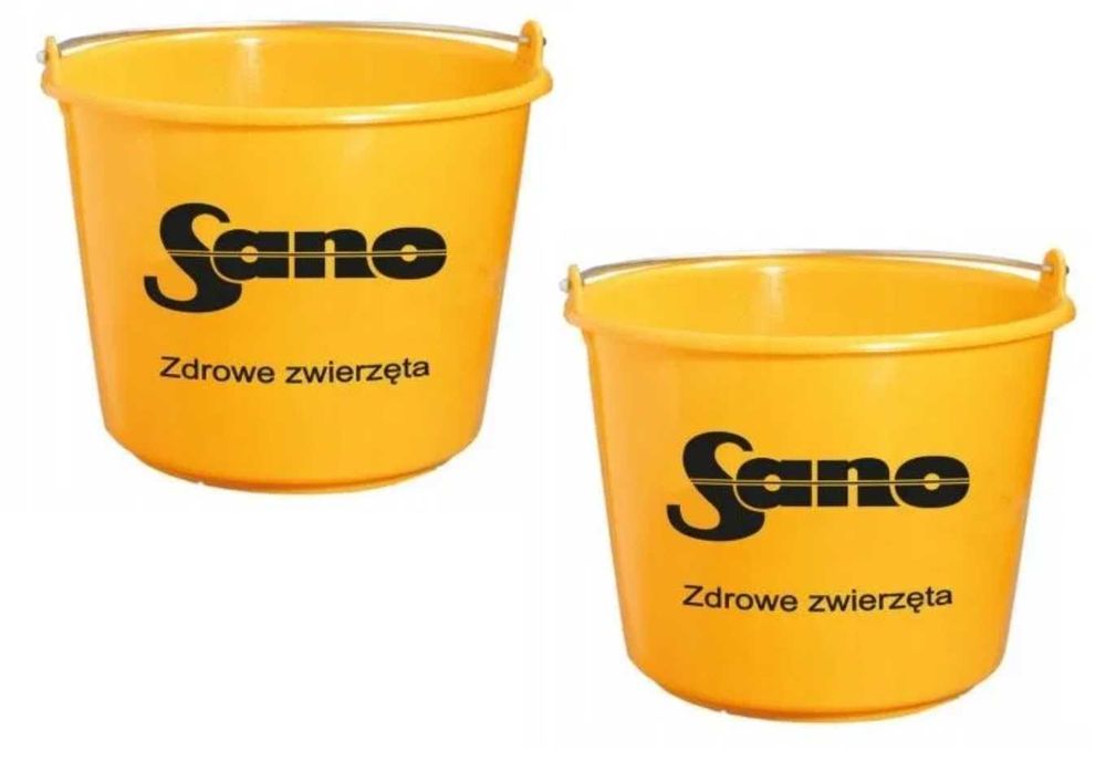 zestaw wiader rolniczych gospodarczych do zwierząt 12L 6 sztuk