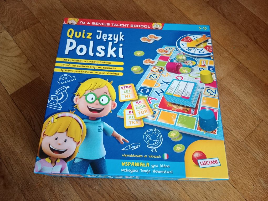 Gra planszowa dla dzieci jak nowa quiz język polski