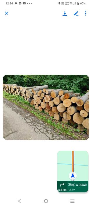 Drewno opałowe kominkowe buk cięte łupane