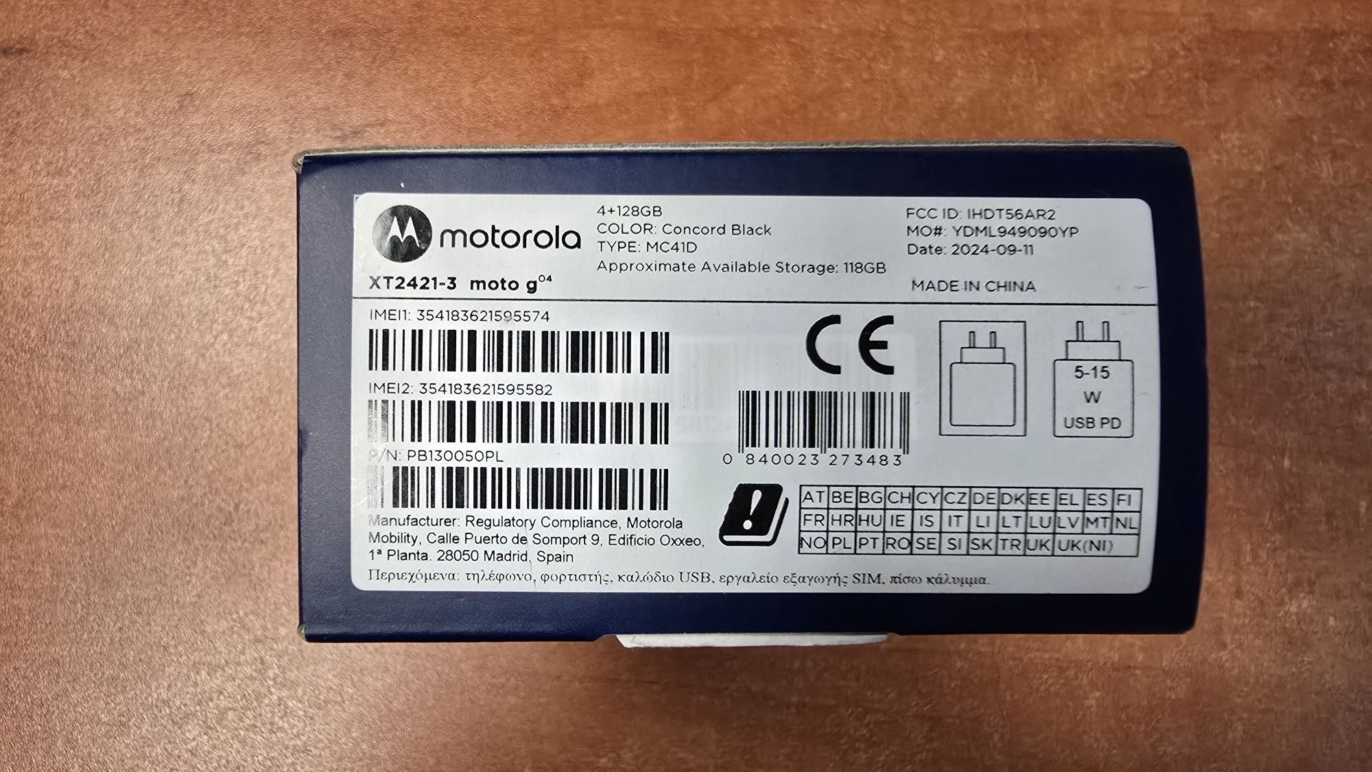 NOWA Motorola Moto G04 Dual Sim 128GB/4GB RAM czarna, gwarancja