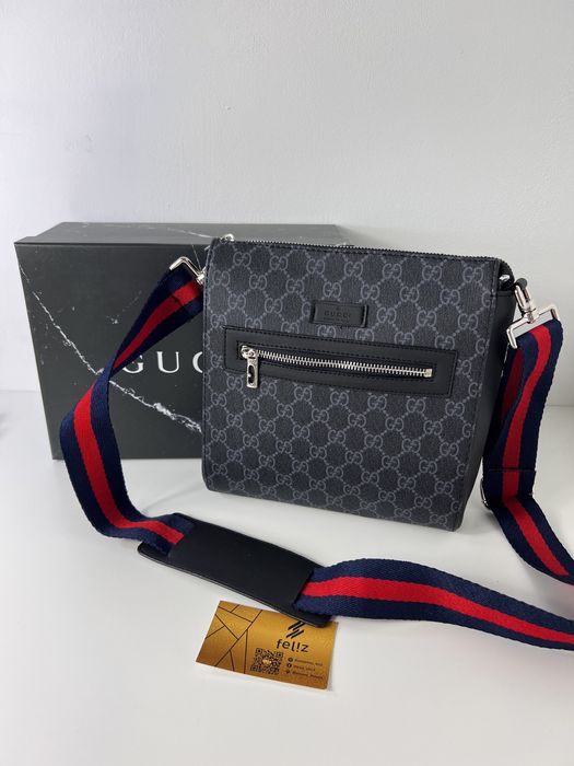 Torba męska listonoszka Gucci monogram w pudełku GG premium