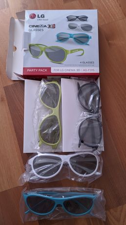 Nie używane oryginalne okulary 3D LG AG-F315 4szt