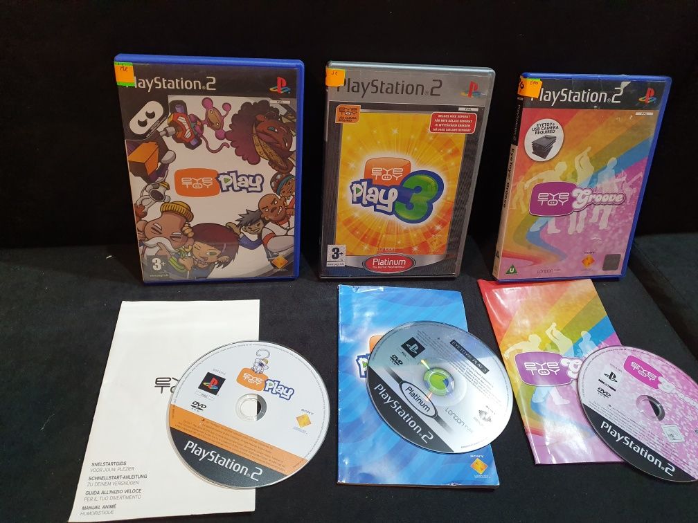 Gra gry ps2 playstation 2 EyeToy Play + Play 3 + Groove kamerka