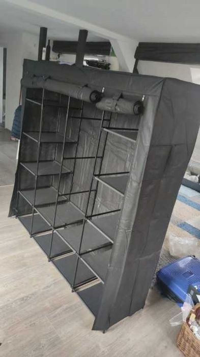 Szafa Garderoba Składana Tekstylna Na Ubrania Buty Duża Wieszak