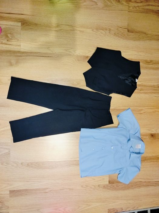 Garnitur 116 czarny zestaw elegancki