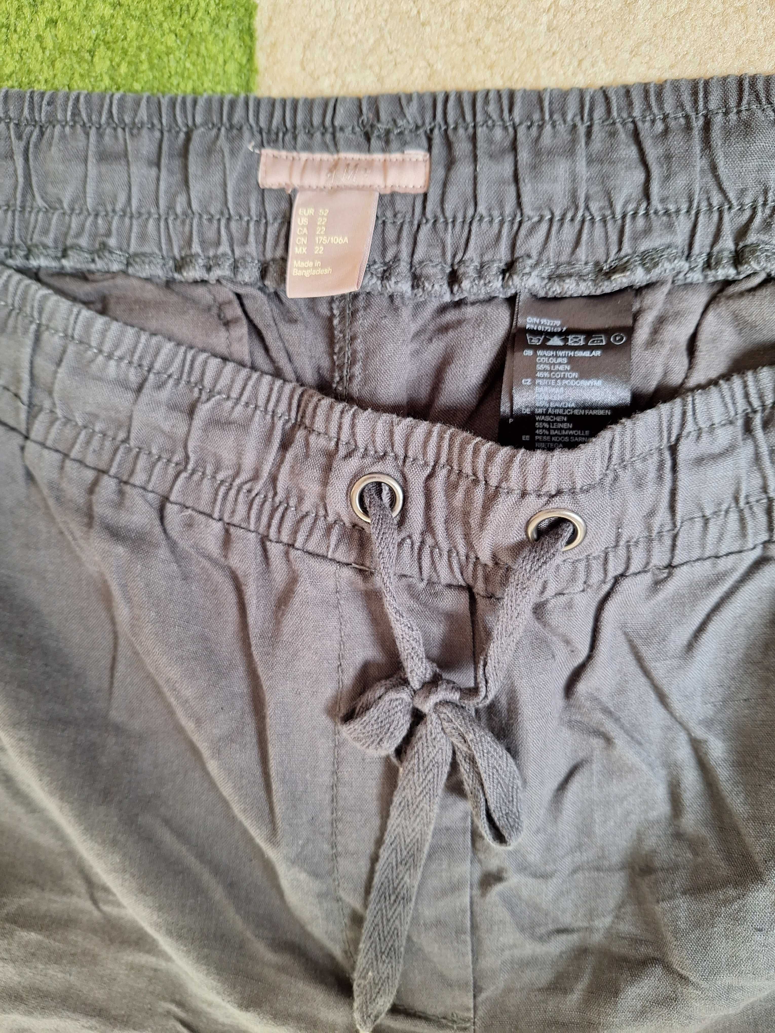 Przewiewne spodnie H&M roz 52