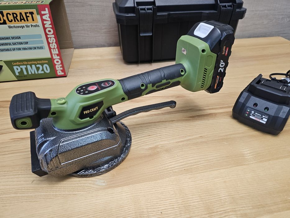 Виброприсоска ProCraft +Кейс Аккумуляторная Присоска для Укладки плитк