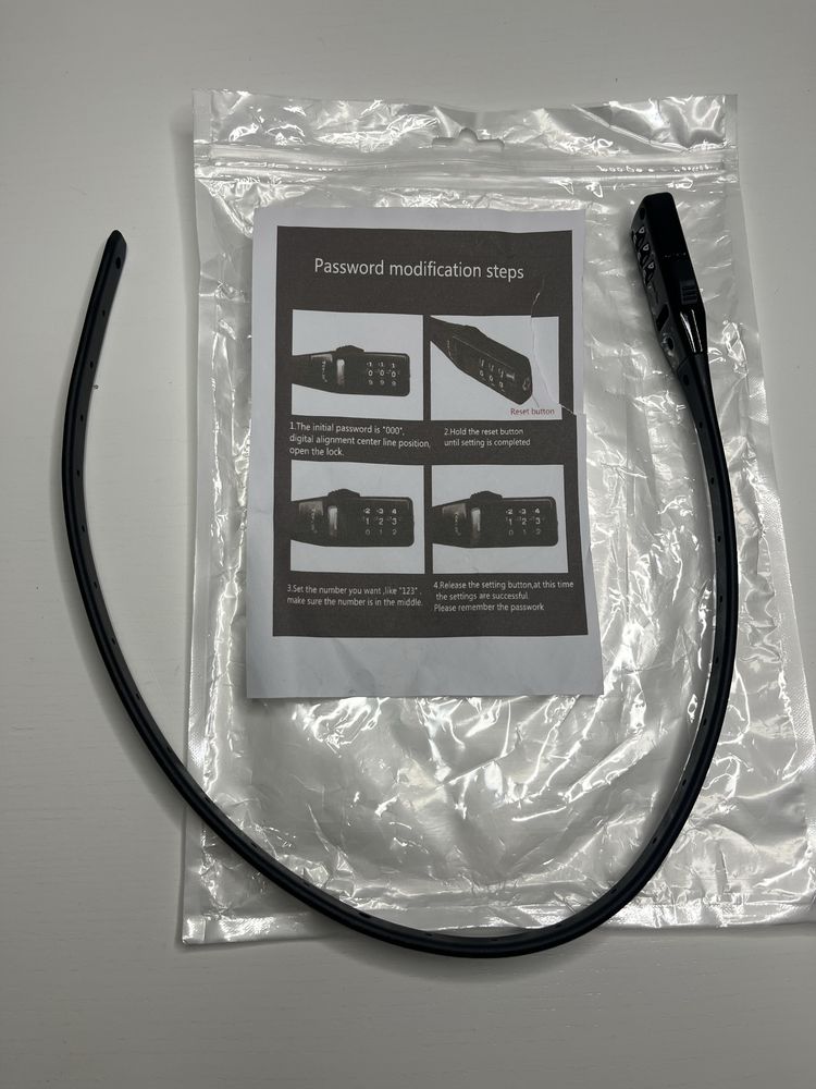 Zapiecie kajdankowe do hulajnogi czarne black lock