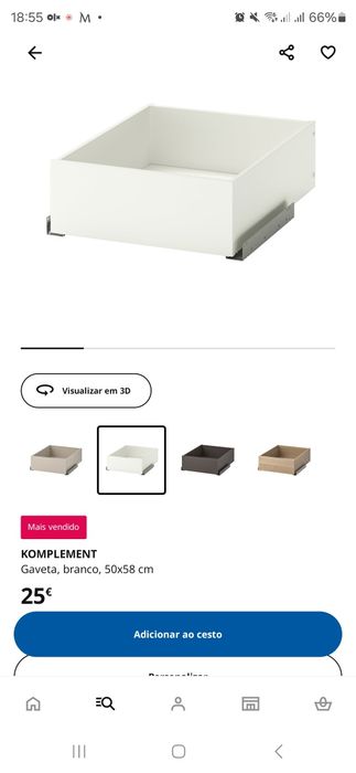 Prateleiras IKEA KOMPLEMENT para PAX – como novas