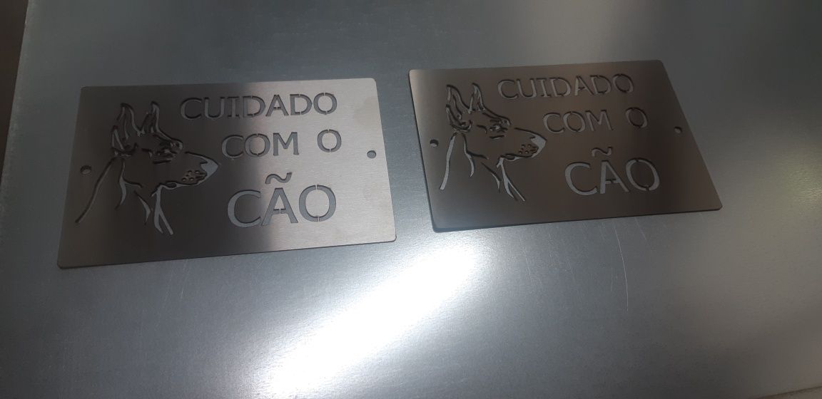 Numero porta (polícia) inox personalizado