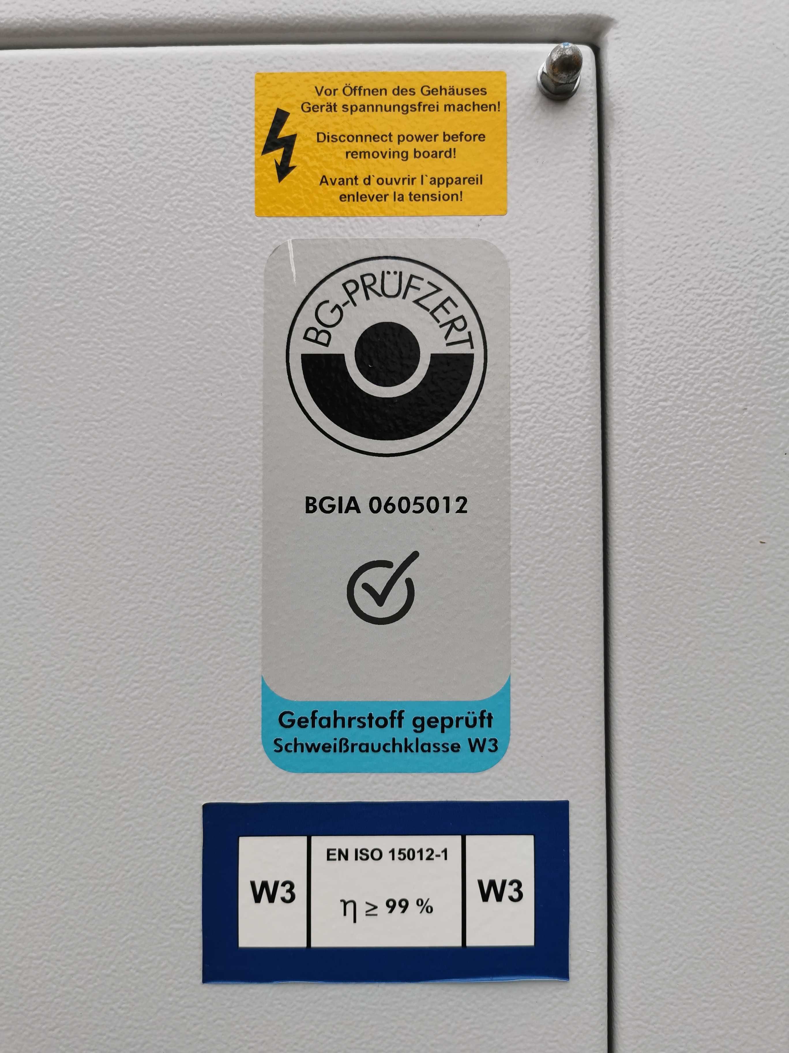 Wyciąg pyłu do lasera ,odciąg dymu ,filtr wysokociśnieniowy TEKA