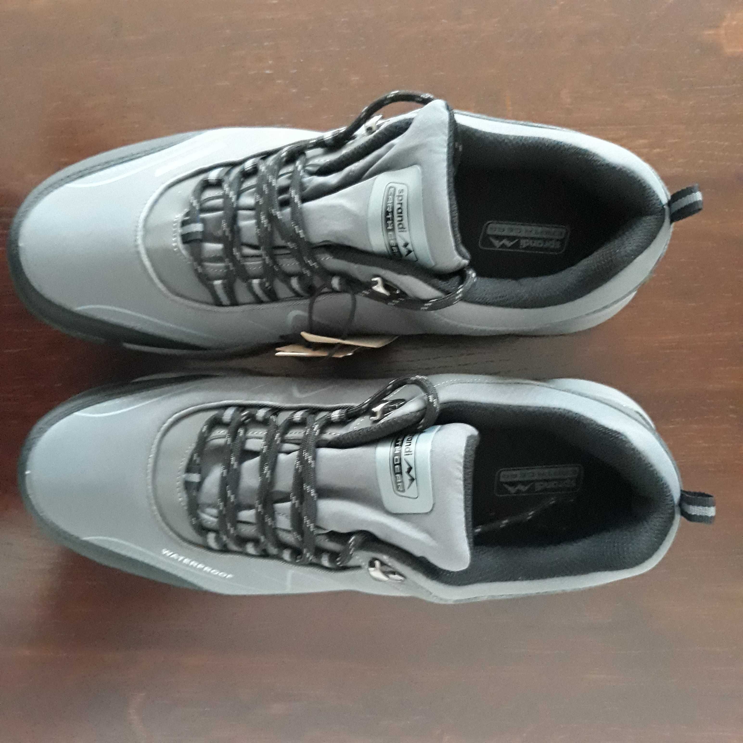 Sprandi Earth Gear buty trekkingowe szare wodoodporne 47 NOWE