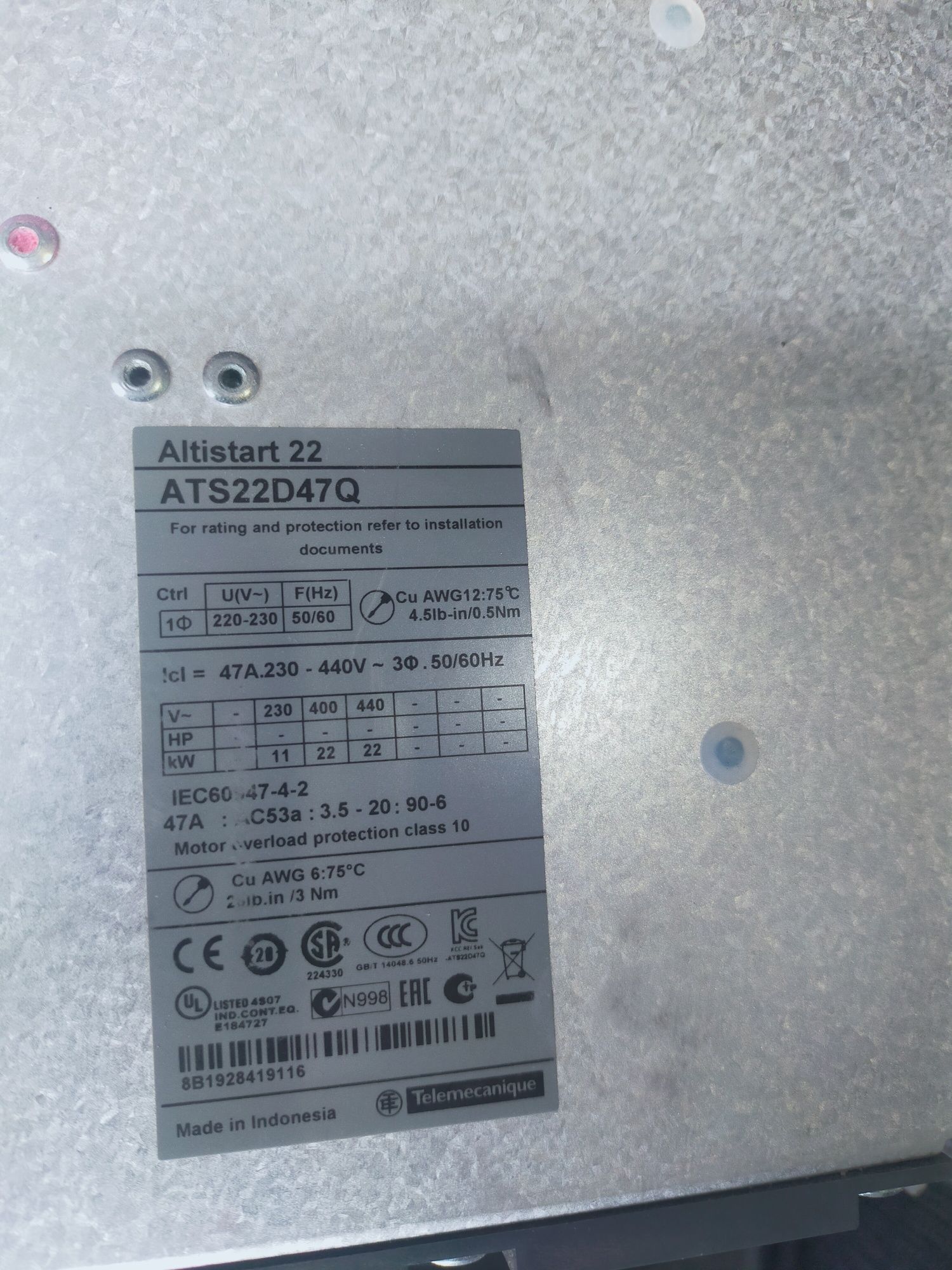 ATS22D47Q Устройство плавного пуска