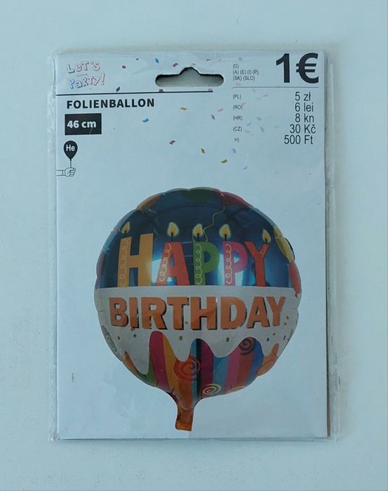 Balon foliowy urodzinowy 46 cm