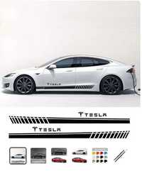 Наклейка (вінілова) на авто Tesla 3 y s